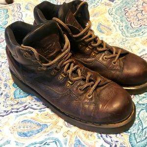 Dr. Martens 11303 Doc Mens Vintage Chunky Brown Leather Combat Boots Size US 14